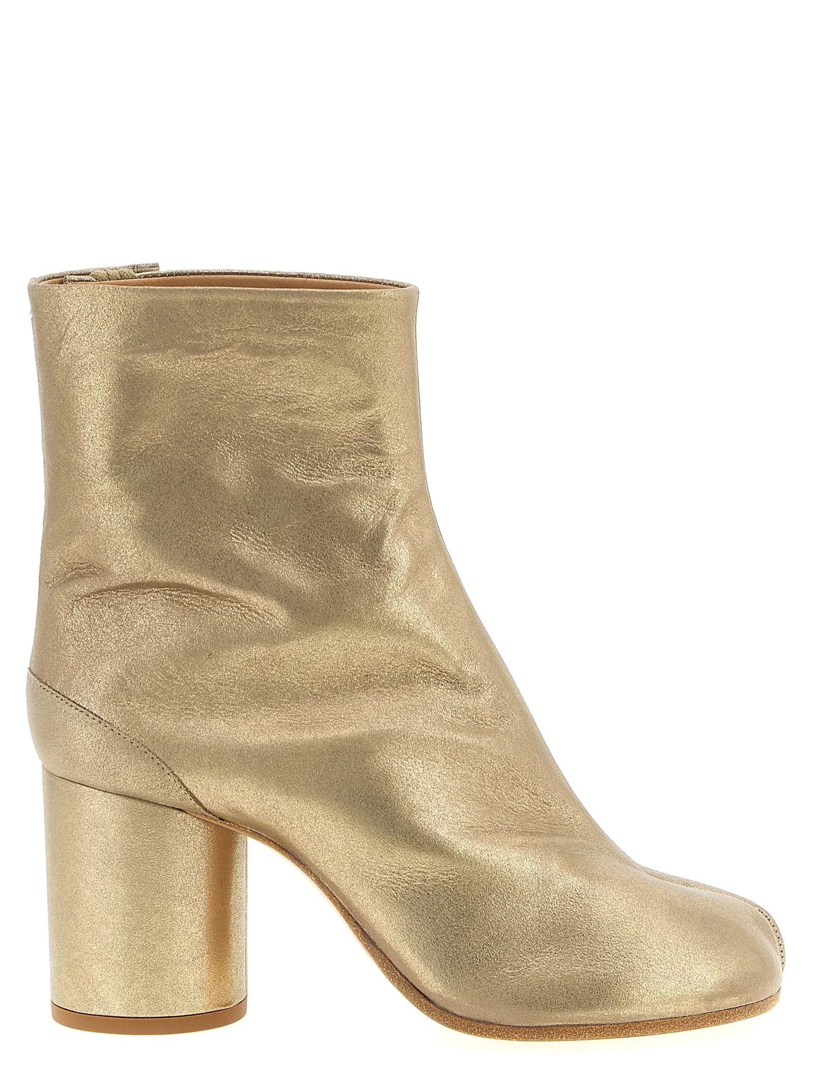 Women's Gold Cashmere Ankle Boots