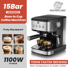 SUPERLEX Espresso Coffee Machine Cappuccino Machines w/ Milk Frother Steam Wand