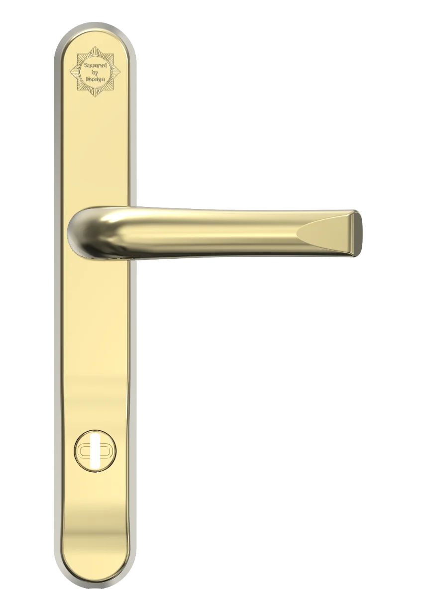 Yale Mila SupaSecure Long Lever Door Handle - Polished Gold