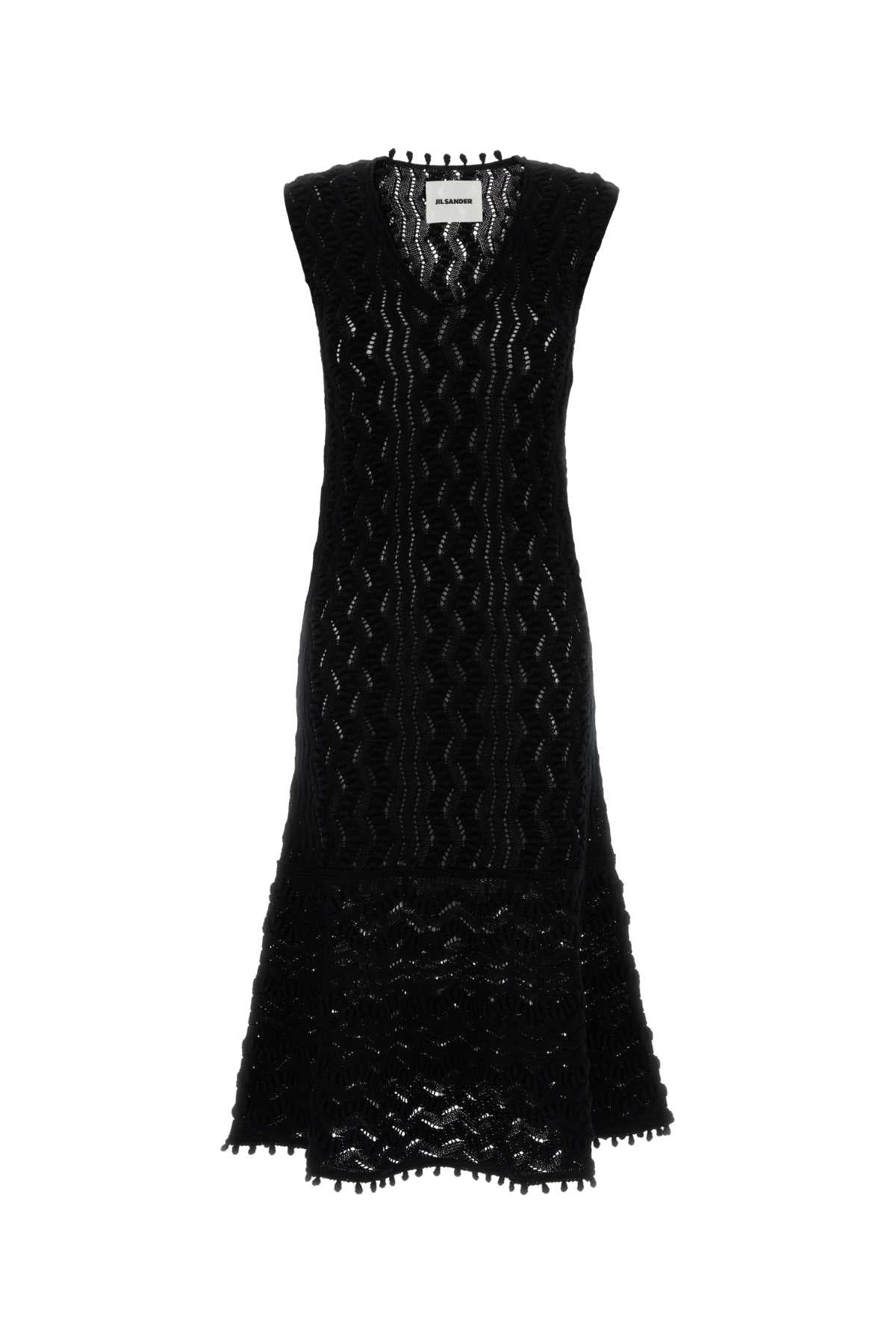 Women's Openwork Cotton Dress Black