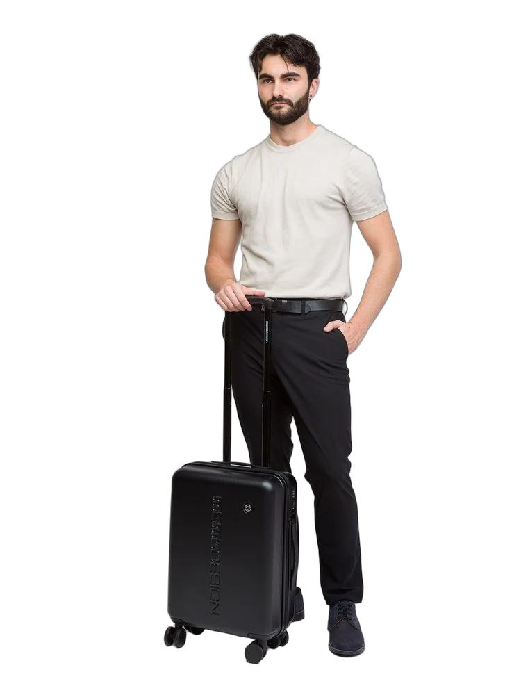Men's Trolley Black-Black Metallic Fiber Bags Travel-bags