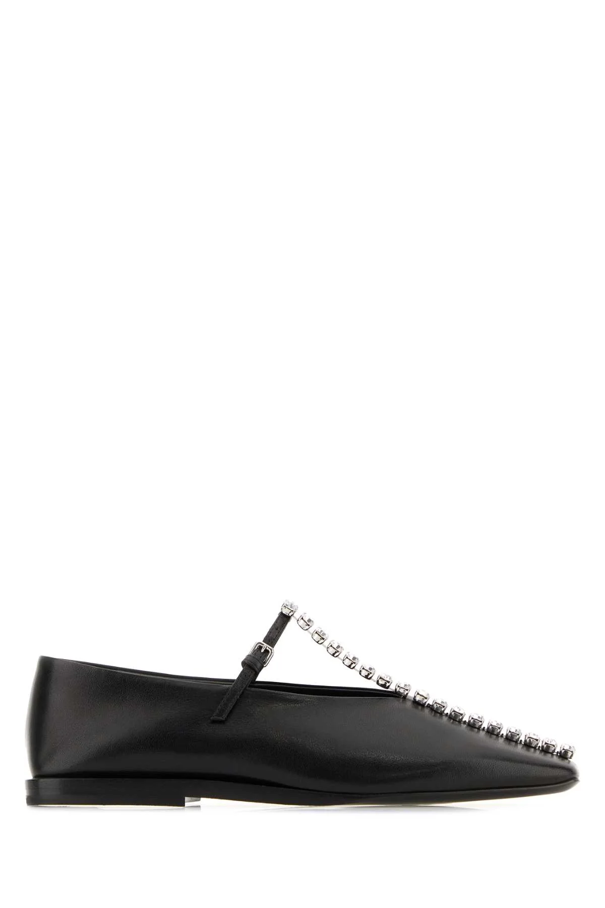 Women's Ballerina Black Leather Caprina