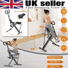 2-in-1 Squat Rowing Machine Foldable Glute Trainer Home Gym Workout Leg Exercise