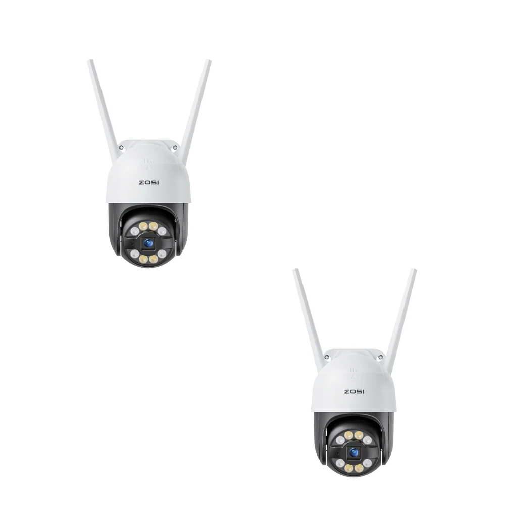 Zosi Official Store C289 3MP Pan-Tilt WiFi Security Camera + Max 128GB Local Storage, 2pack