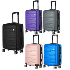 55cm Cabin Suitcase Lightweight Hardshell Carry On Luggage 4 Spinner Wheel Bag
