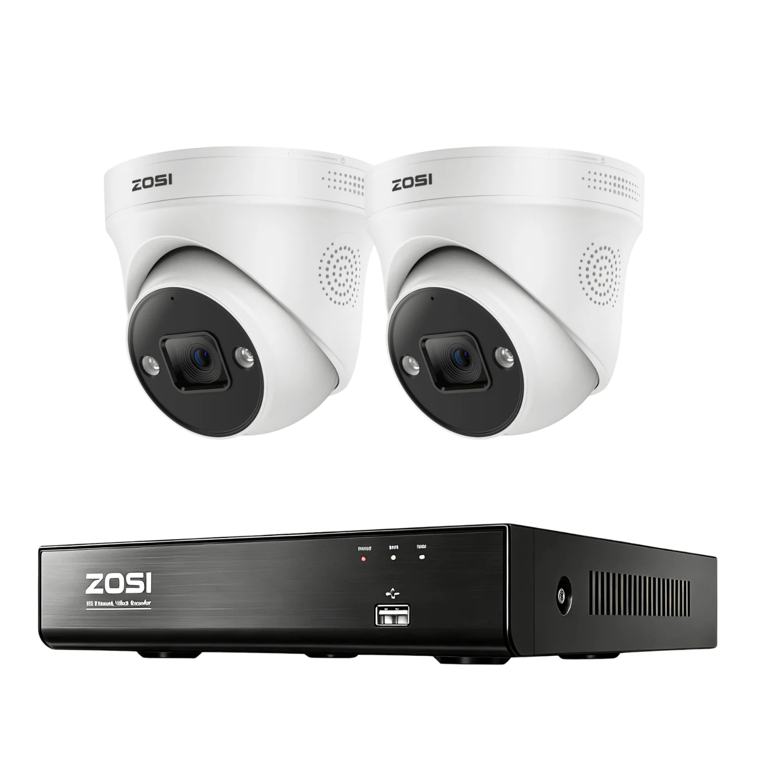 Zosi Official Store C225 5MP PoE Security Camera System + 4K 8CH PoE NVR with 2TB HDD, NO HDD / 2