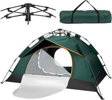 2~3 Man Person Family Camping Waterproof Pop-Up Tent Double Layer Festival Beach
