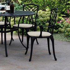 Metal Cast Aluminium 7 Piece Garden Furniture Table Patio Set With Cushions