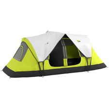 Outsunny 2 Room Camping Tent with Waterproof Rainfly & Screen Panels