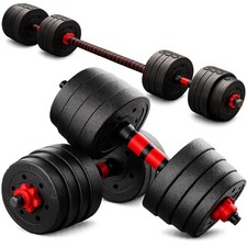 Adjustable Dumbbell Barbell Weights Set 10-40kg Home Gym Hand Weights Pair Kit