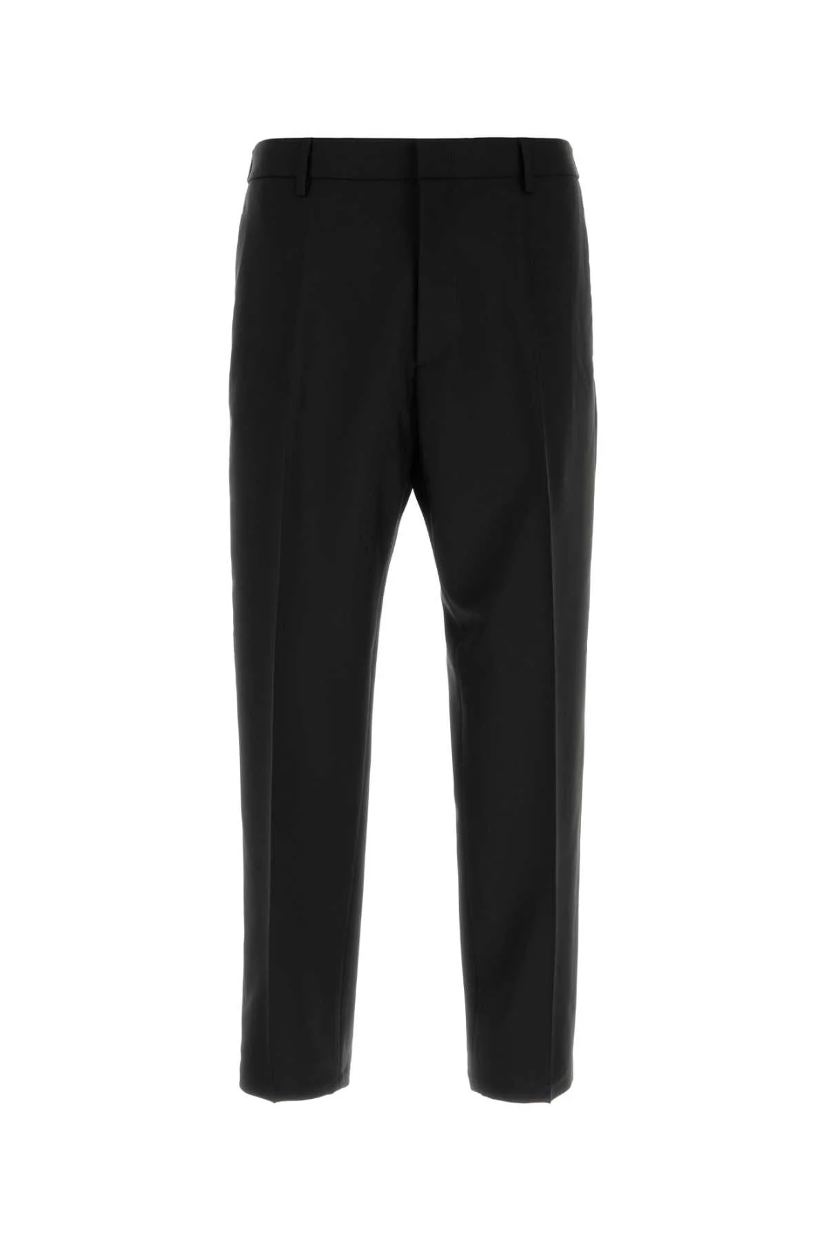 Men's Black Wool Blend Pant 001 Exterior: Virgin Mohair Pantaloni Trousers